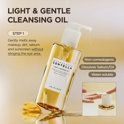 SKIN1004 Centella Double Cleansing Duo – Gentle Korean Face Cleanser Gift Set with Cleansing Oil & Ampoule Foam Avelisse