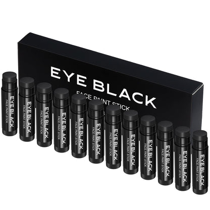 CCbeauty 12 Pack Black Eye Black Sticks for Baseball, Football, Softball & Lacrosse – Anti-Glare, Waterproof, Long-Lasting Eyeblack Avelisse