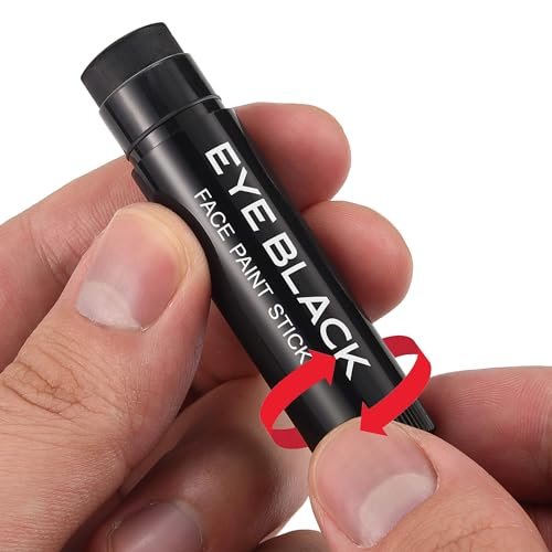 CCbeauty 12 Pack Black Eye Black Sticks for Baseball, Football, Softball & Lacrosse – Anti-Glare, Waterproof, Long-Lasting Eyeblack Avelisse