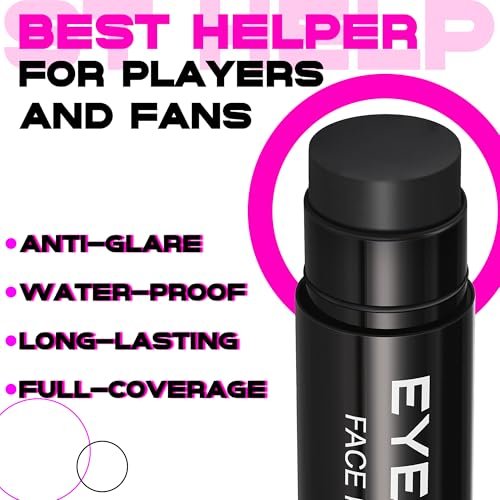CCbeauty 12 Pack Black Eye Black Sticks for Baseball, Football, Softball & Lacrosse – Anti-Glare, Waterproof, Long-Lasting Eyeblack Avelisse