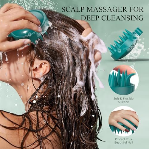 VOERUY Rosemary Scalp Scrub with Mint Oil – 2-in-1 Exfoliating Shampoo & Scalp Treatment, Clarifying Build-Up Remover with Silicone Massager, 10.6 oz Avelisse