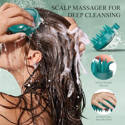 VOERUY Rosemary Scalp Scrub with Mint Oil – 2-in-1 Exfoliating Shampoo & Scalp Treatment, Clarifying Build-Up Remover with Silicone Massager, 10.6 oz Avelisse