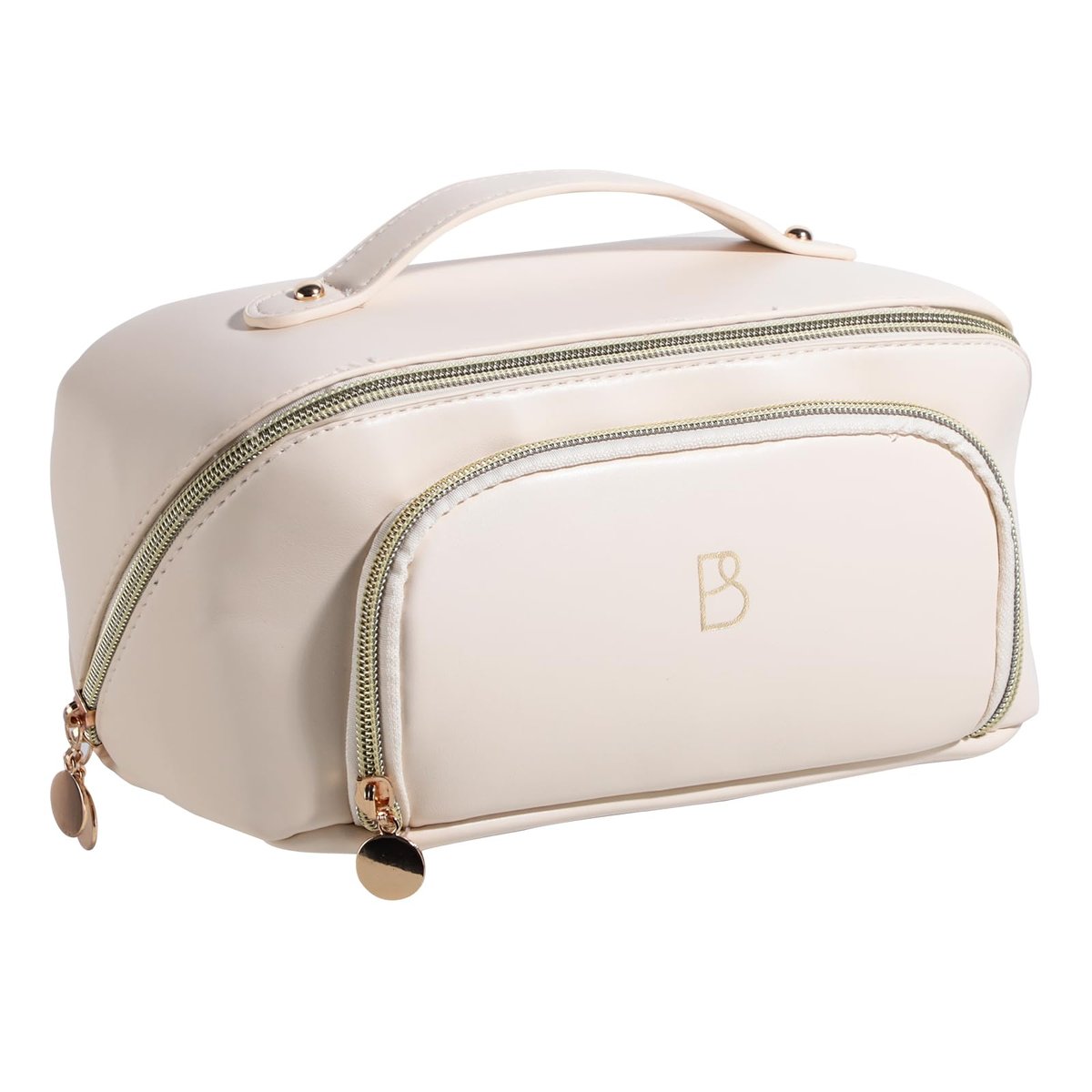 BS-MALL White Cosmetic Bag Travel Case – Waterproof High Capacity Makeup Organizer for Women - görsel 1