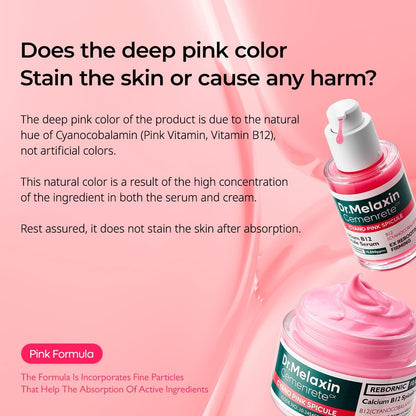 Dr.Melaxin Cyano Pink Spicule Cream with Calcium & Vitamin B12 – Dark Circles & Fine Lines Treatment, Hydrating & Firming Niacinamide, 1.69 fl.oz Avelisse