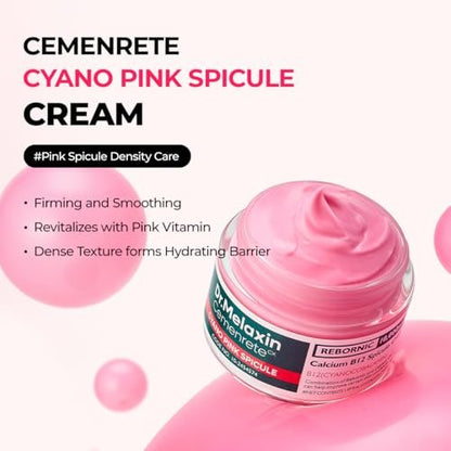 Dr.Melaxin Cyano Pink Spicule Cream with Calcium & Vitamin B12 – Dark Circles & Fine Lines Treatment, Hydrating & Firming Niacinamide, 1.69 fl.oz Avelisse