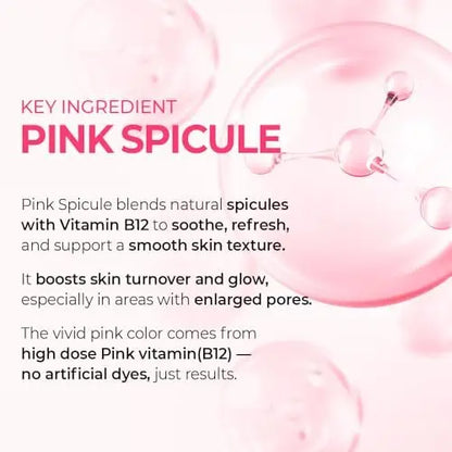 Dr.Melaxin Cyano Pink Spicule Serum with Vitamin B12, Liquid Microneedle Facial Treatment for Enlarged Pores, Niacinamide for Texture Refining & Renewal, 1.01 fl.oz Avelisse