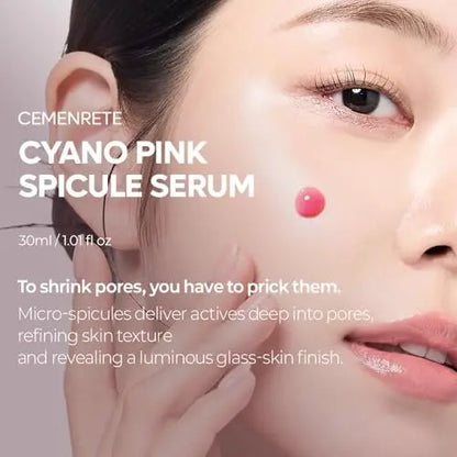 Dr.Melaxin Cyano Pink Spicule Serum with Vitamin B12, Liquid Microneedle Facial Treatment for Enlarged Pores, Niacinamide for Texture Refining & Renewal, 1.01 fl.oz Avelisse