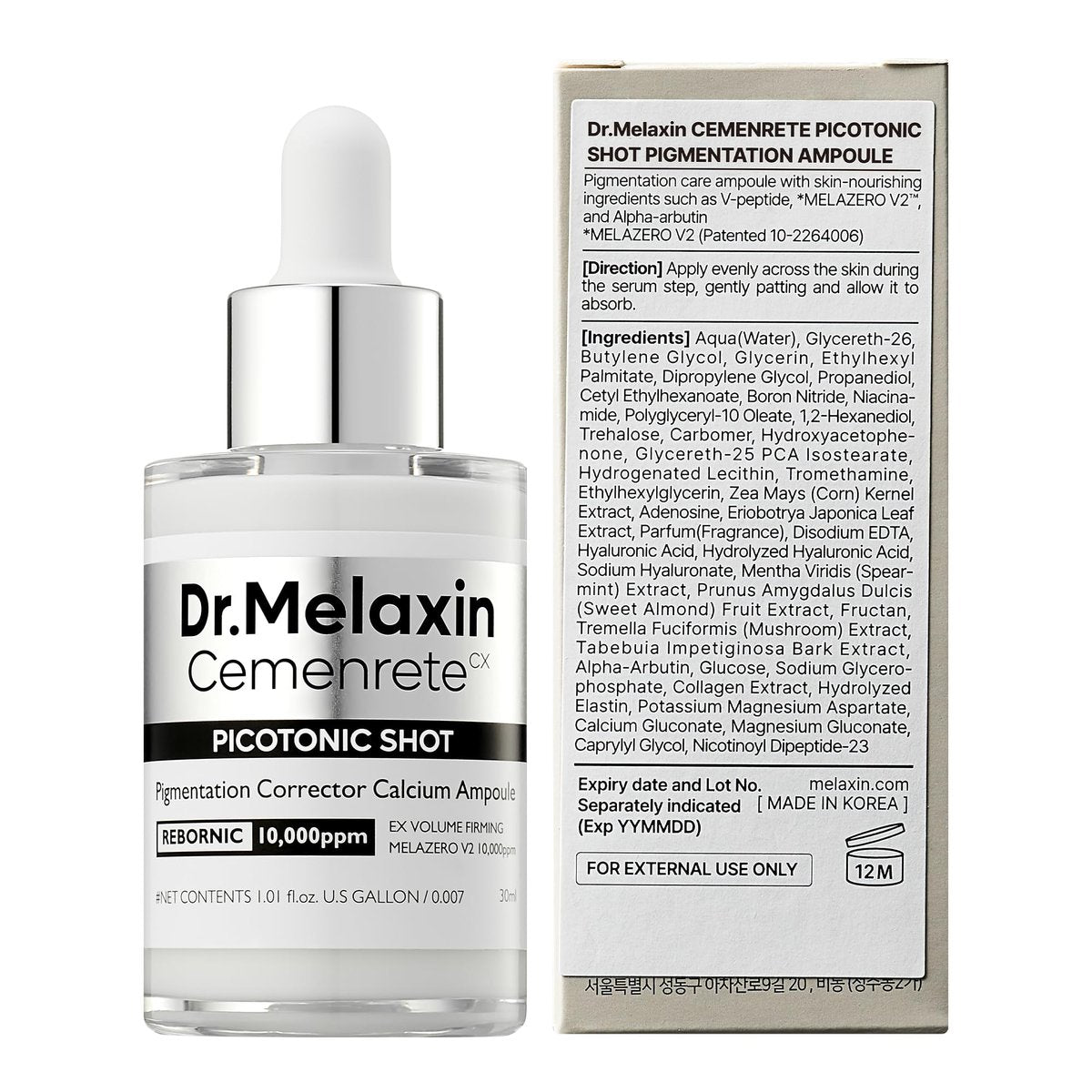 Dr.Melaxin Picotonic Shot Serum with Alpha-Arbutin & Niacinamide - Firming Density Serum for Even Skin Tone, Anti-Aging & Dark Spot Care, 1.01 fl.oz Avelisse