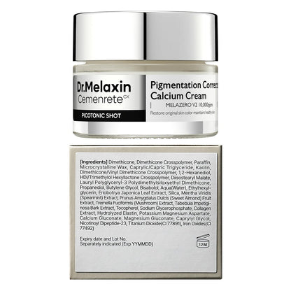 Dr.Melaxin Picotonic Shot Calcium Cream – Intensive Brightening Moisturizer for Even Skin Tone & Density Care, 0.88 oz Avelisse