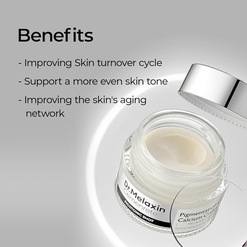 Dr.Melaxin Picotonic Shot Calcium Cream – Intensive Brightening Moisturizer for Even Skin Tone & Density Care, 0.88 oz Avelisse