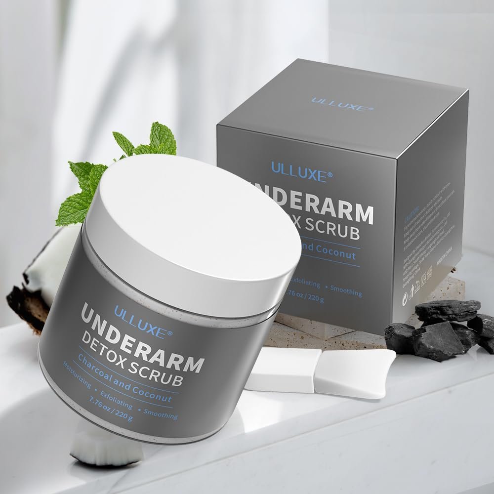 Charcoal Underarm Detox Scrub – Natural Armpit Odor Control & Dark Spots Remover for Women & Men, Brightening Underarms, Bikini Area & Inner Thighs, Exfoliating Bumps - görsel 17