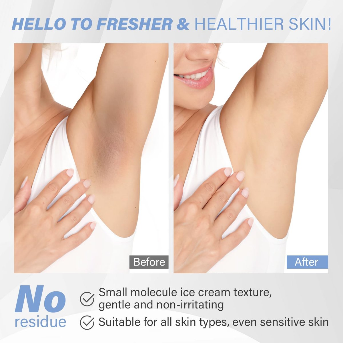 Charcoal Underarm Detox Scrub – Natural Armpit Odor Control & Dark Spots Remover for Women & Men, Brightening Underarms, Bikini Area & Inner Thighs, Exfoliating Bumps - görsel 7