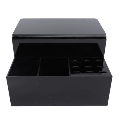 Yosoo Acrylic Eyelash Extension Pillow Shelf Stand with 9 Compartments – Black Organizer for Salon & Training