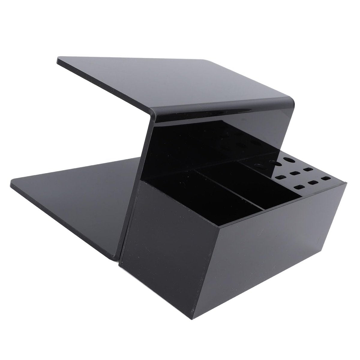 Yosoo Acrylic Eyelash Extension Pillow Shelf Stand with 9 Compartments – Black Organizer for Salon & Training - görsel 7