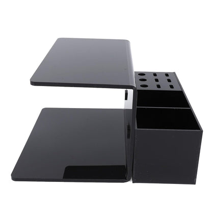 Yosoo Acrylic Eyelash Extension Pillow Shelf Stand with 9 Compartments – Black Organizer for Salon & Training