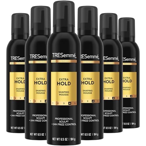 TRESemmé Shaping Mousse Extra Hold 6-Pack – Alcohol-Free Non-Drying Hair Mousse for Sculpting, 24H Frizz Control, 6.5 Oz Each Avelisse
