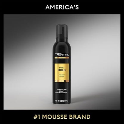 TRESemmé Shaping Mousse Extra Hold 6-Pack – Alcohol-Free Non-Drying Hair Mousse for Sculpting, 24H Frizz Control, 6.5 Oz Each Avelisse