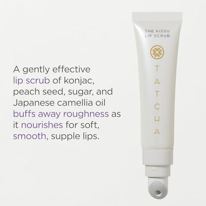 Tatcha Kissu Lip Scrub – Moisturizing Lip Exfoliant with Peach Seed for Smooth, Polish Lips Avelisse