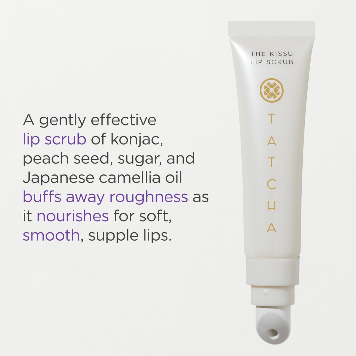 Tatcha Kissu Lip Scrub – Moisturizing Lip Exfoliant with Peach Seed for Smooth, Polish Lips Avelisse