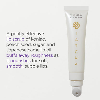Tatcha Kissu Lip Scrub – Moisturizing Lip Exfoliant with Peach Seed for Smooth, Polish Lips Avelisse