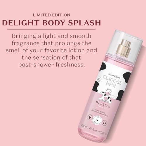 O BOTICARIO Cuide-se Bem Delight Body Splash - Sweet & Refreshing Fragrance Mist, 6.7 oz (200ml) Avelisse