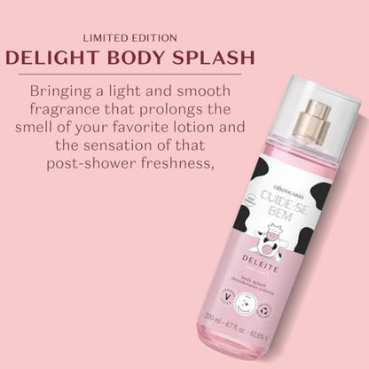 O BOTICARIO Cuide-se Bem Delight Body Splash - Sweet & Refreshing Fragrance Mist, 6.7 oz (200ml) Avelisse