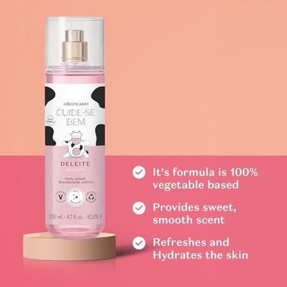 O BOTICARIO Cuide-se Bem Delight Body Splash - Sweet & Refreshing Fragrance Mist, 6.7 oz (200ml) Avelisse