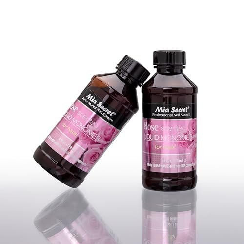 Mia Secret Rose Scented Liquid Monomer 4 oz. – Premium Acrylic Nail Liquid for Flawless Applications Avelisse