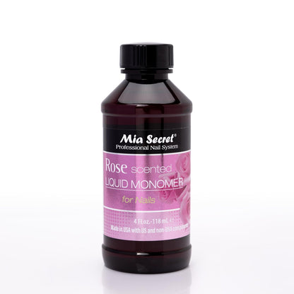 Mia Secret Rose Scented Liquid Monomer 4 oz. – Premium Acrylic Nail Liquid for Flawless Applications Avelisse