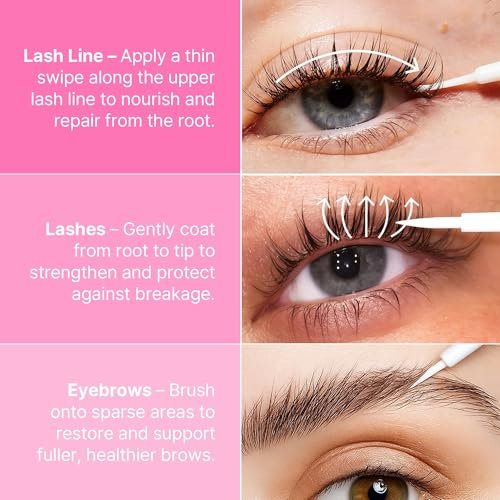 CLIONE PRIME Korean Eyelash Growth Serum - Prostaglandin Free Natural Lash & Brow Enhancer for Thickening, Lengthening, Nourishing - After Care for Lash Lift & Brow Lamination - görsel 8
