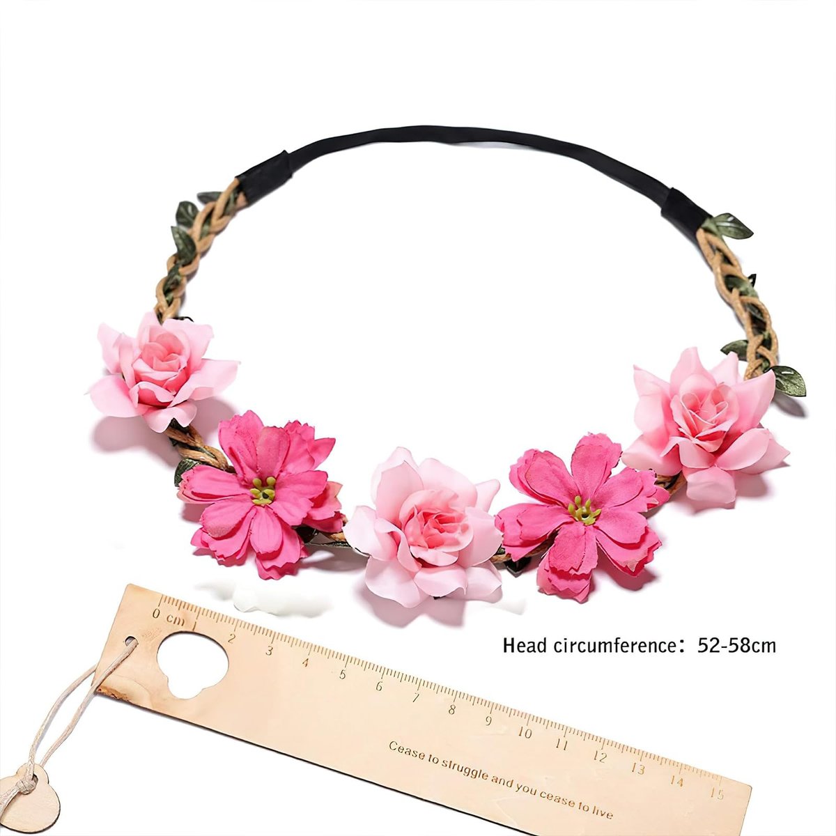 Ylapagne Crown Headbands for Girls & Women - 6 Pack Pink Floral Hair Accessories for Weddings, Bridesmaids, Flower Girls, Tea Party, Bavarian Festival, Boho - görsel 11