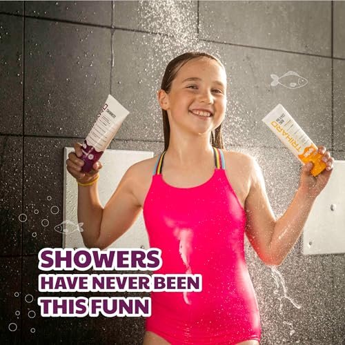 TRIHARD Kids Chlorine Defense Shampoo and Conditioner Set – Tear-Free Swim Hair Care for Children, Pre & Post Swim Protection, 400ml Avelisse