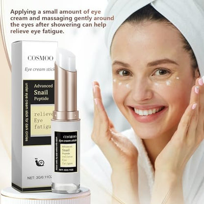 COSMOO Snail Peptide Under Eye Cream - Dark Circles, Puffiness, Wrinkles & Fine Lines Treatment with Snail Mucin & Niacinamide - Korean Skin Care Formula Avelisse