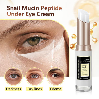 COSMOO Snail Peptide Under Eye Cream - Dark Circles, Puffiness, Wrinkles & Fine Lines Treatment with Snail Mucin & Niacinamide - Korean Skin Care Formula Avelisse