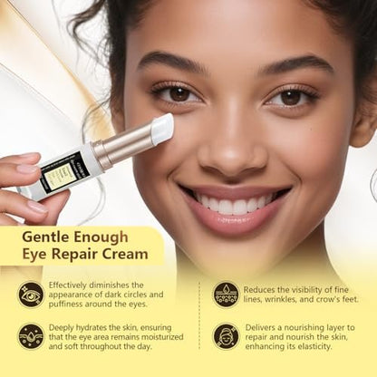 COSMOO Snail Peptide Under Eye Cream - Dark Circles, Puffiness, Wrinkles & Fine Lines Treatment with Snail Mucin & Niacinamide - Korean Skin Care Formula Avelisse