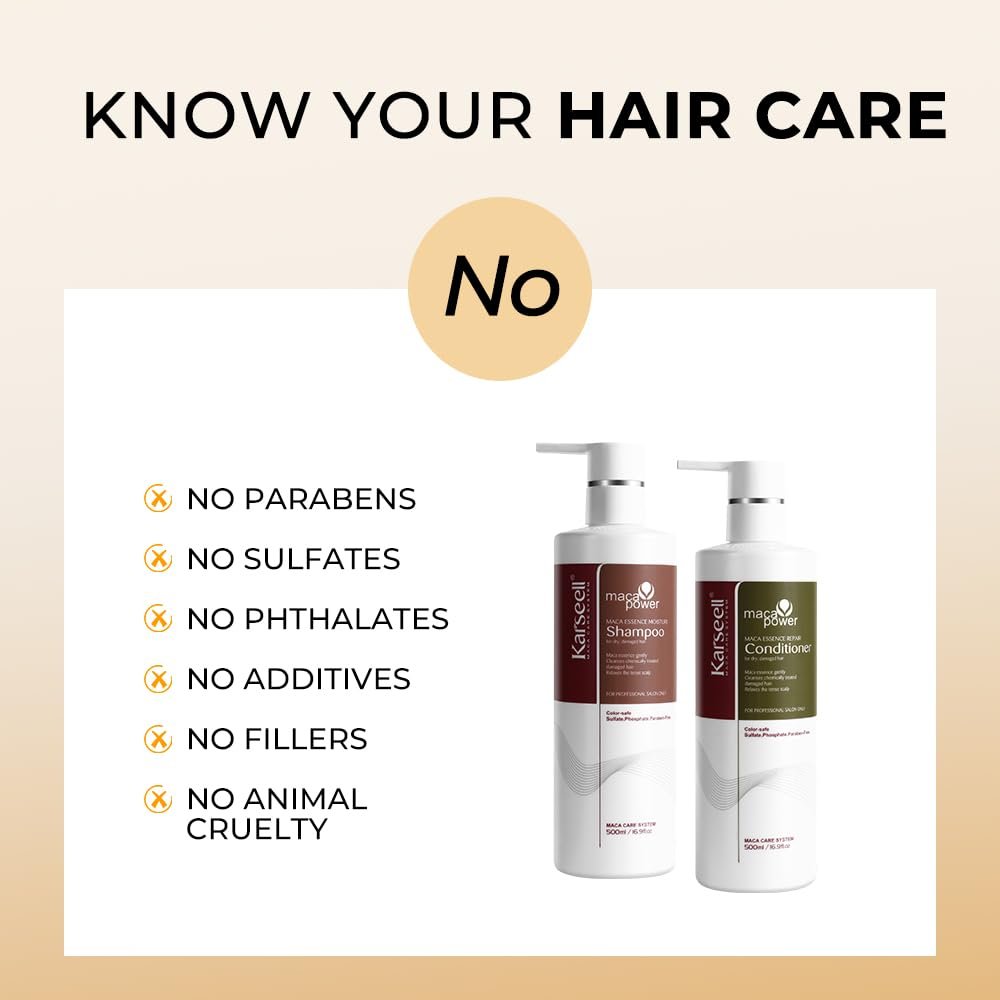 Karseell Collagen Hair Treatment Repair Conditioning Set – Shampoo and Conditioner for Dry, Damaged Hair – All Hair Types – 16.9 fl oz Each Avelisse