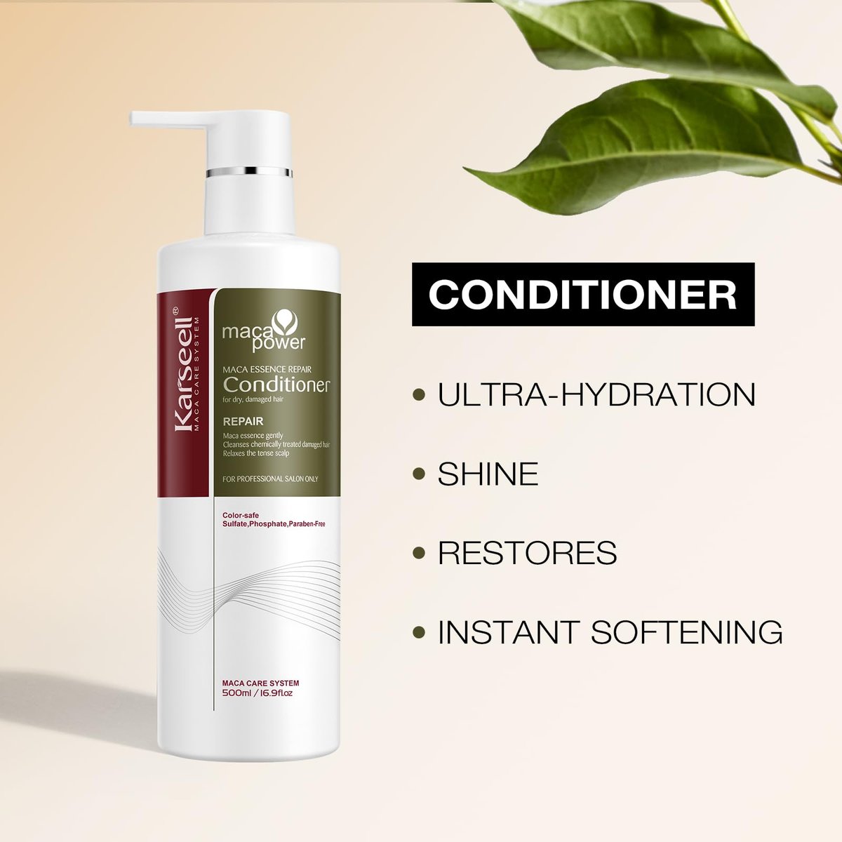Karseell Collagen Hair Treatment Repair Conditioning Set – Shampoo and Conditioner for Dry, Damaged Hair – All Hair Types – 16.9 fl oz Each Avelisse