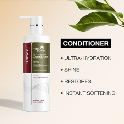 Karseell Collagen Hair Treatment Repair Conditioning Set – Shampoo and Conditioner for Dry, Damaged Hair – All Hair Types – 16.9 fl oz Each Avelisse