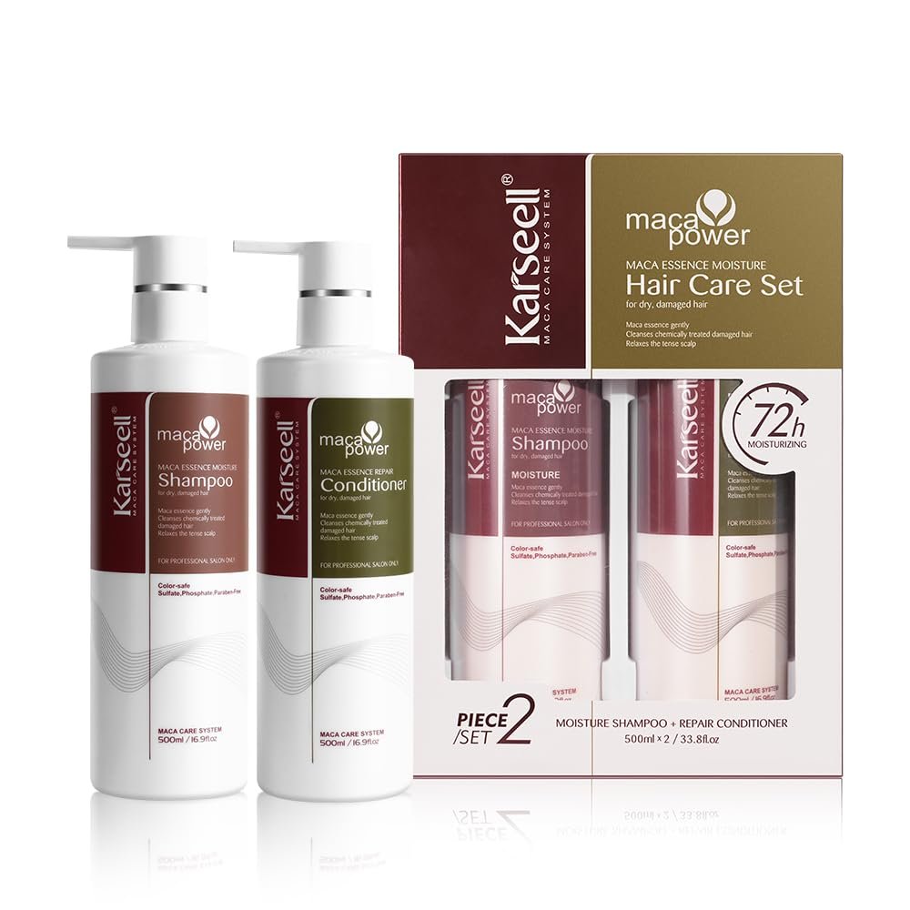 Karseell Collagen Hair Treatment Repair Conditioning Set – Shampoo and Conditioner for Dry, Damaged Hair – All Hair Types – 16.9 fl oz Each Avelisse