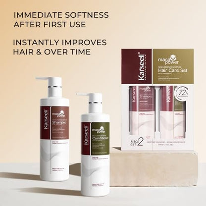 Karseell Collagen Hair Treatment Repair Conditioning Set – Shampoo and Conditioner for Dry, Damaged Hair – All Hair Types – 16.9 fl oz Each Avelisse