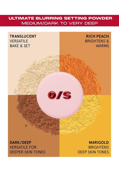 One Size Ultimate Blurring Setting Powder Full Size - Ultra Pink - for Fair to Medium Skin Tones Avelisse