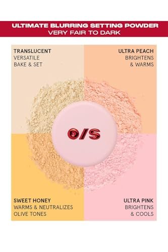 One Size Ultimate Blurring Setting Powder Full Size - Ultra Pink - for Fair to Medium Skin Tones Avelisse