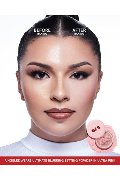 One Size Ultimate Blurring Setting Powder Full Size - Ultra Pink - for Fair to Medium Skin Tones Avelisse