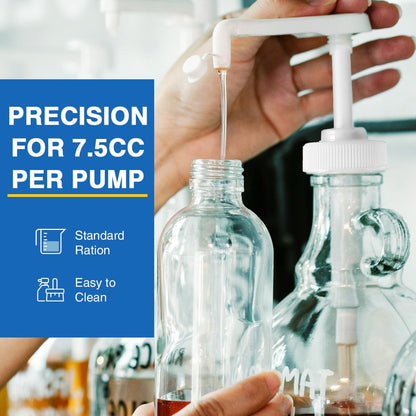 2 Pack Leak Proof Gallon Jug Pump Dispenser - 38-400 Pump for Gallon Jug, 7.5cc Per Pump for Shampoo, Lotion, Laundry Containers (White)