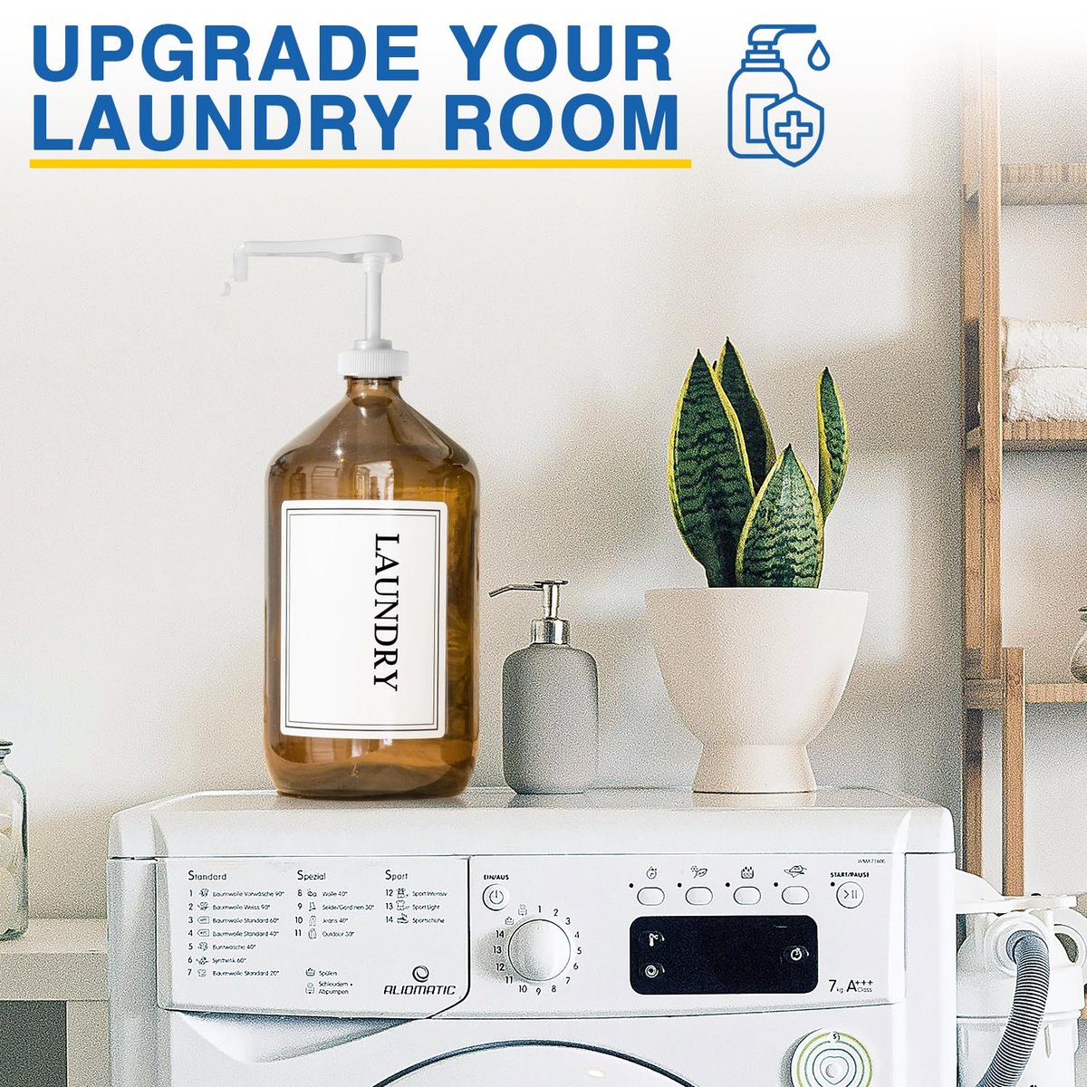 2 Pack Leak Proof Gallon Jug Pump Dispenser - 38-400 Pump for Gallon Jug, 7.5cc Per Pump for Shampoo, Lotion, Laundry Containers (White) - görsel 13
