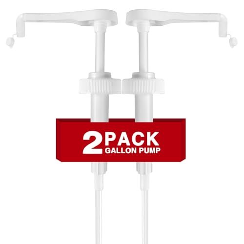 2 Pack Leak Proof Gallon Jug Pump Dispenser - 38-400 Pump for Gallon Jug, 7.5cc Per Pump for Shampoo, Lotion, Laundry Containers (White) - görsel 2