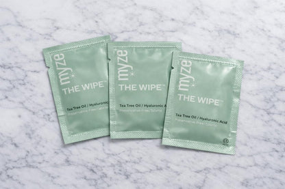 myze The Wipe™ Preservative Free Tea Tree Oil & Hyaluronic Acid Eyelid Wipes for Daily Relief – 30ct Sterile Lid Cleaning Wipes Avelisse