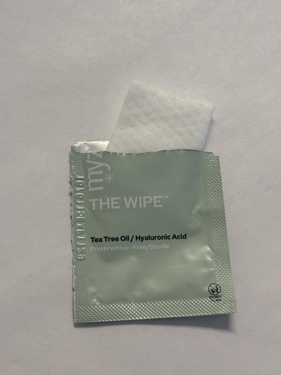 myze The Wipe™ Preservative Free Tea Tree Oil & Hyaluronic Acid Eyelid Wipes for Daily Relief – 30ct Sterile Lid Cleaning Wipes Avelisse