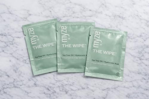 myze The Wipe™ Preservative Free Tea Tree Oil & Hyaluronic Acid Eyelid Wipes for Daily Relief – 30ct Sterile Lid Cleaning Wipes Avelisse
