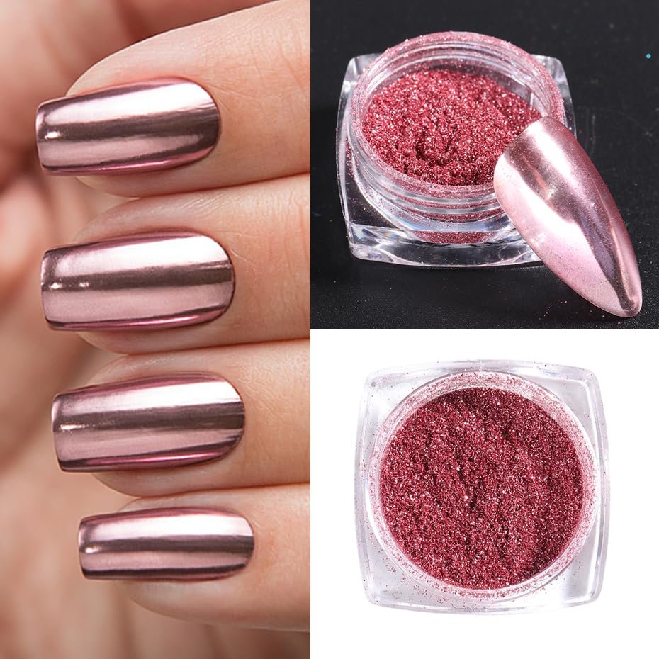 23 Colors Metallic Mirror Chrome Nail Powder Set - Y2K Gold Silver Glitter Pigment for Nail Art Manicure Decorations Avelisse